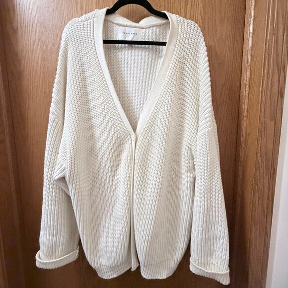 Tradlands Shelter Cotton Cardigan - 3X birch (cream)